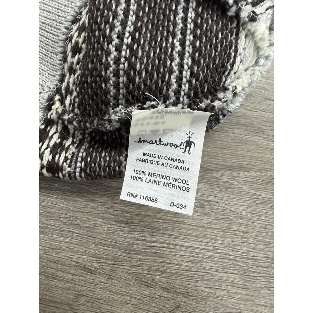 Smartwool 100% Merino Wool Beanie Hat Made in Canada Fair Isle Knit SC438